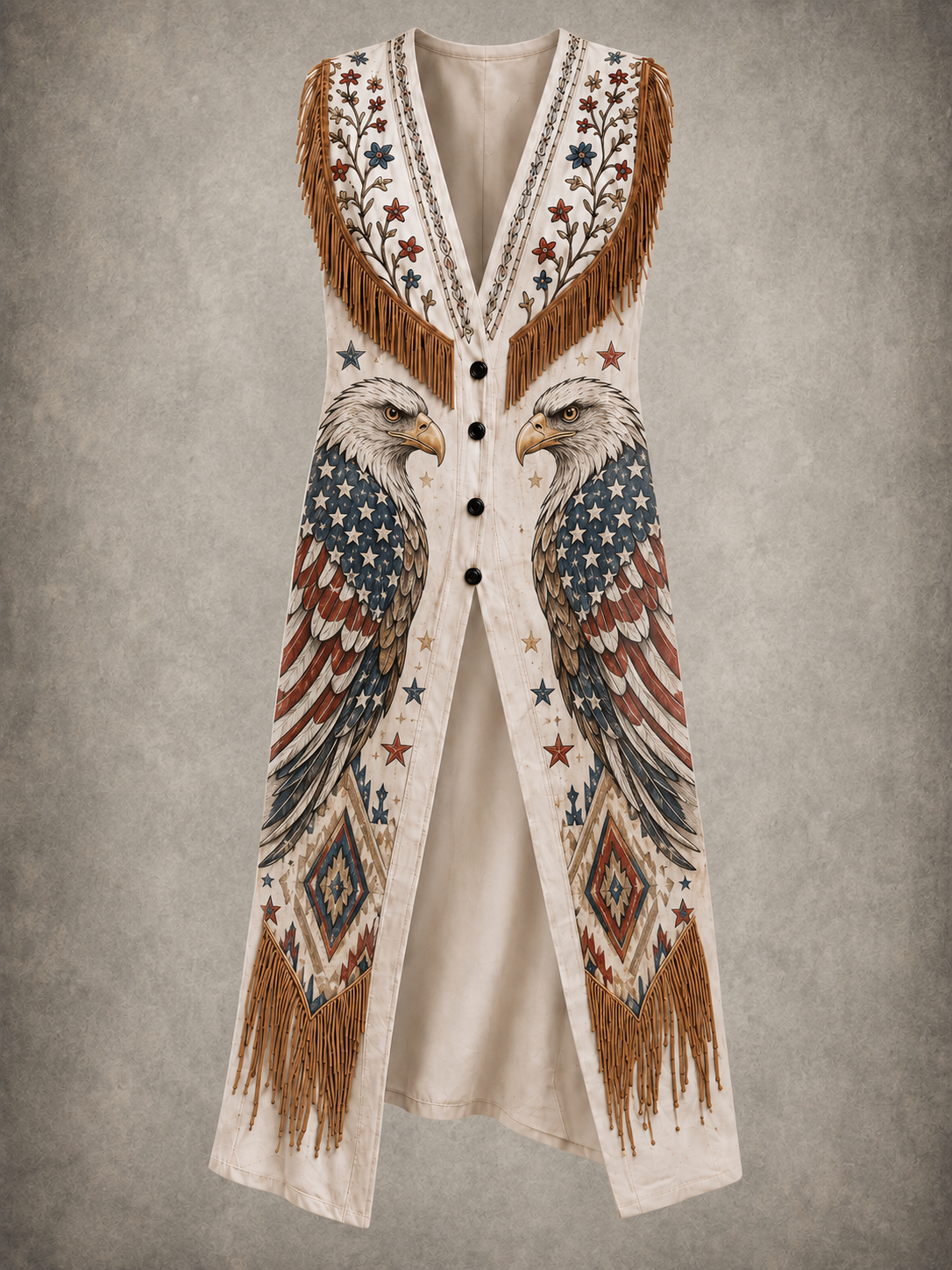 Casual Sleeveless American Style Button Shirt